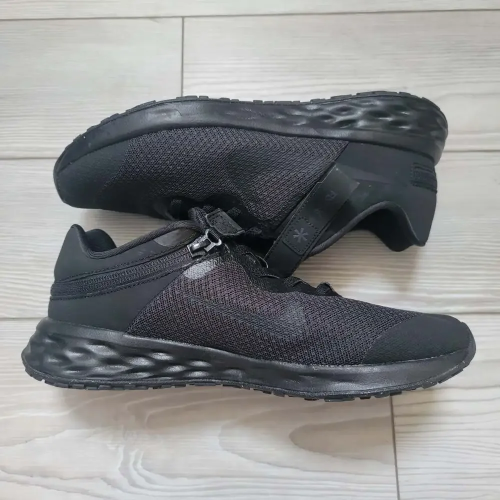 Nike Revolution 6 FlyEase Easy On/Off Kids' Running Shoes - Black 6Y